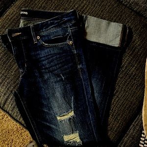 Express low rise cropped size 6